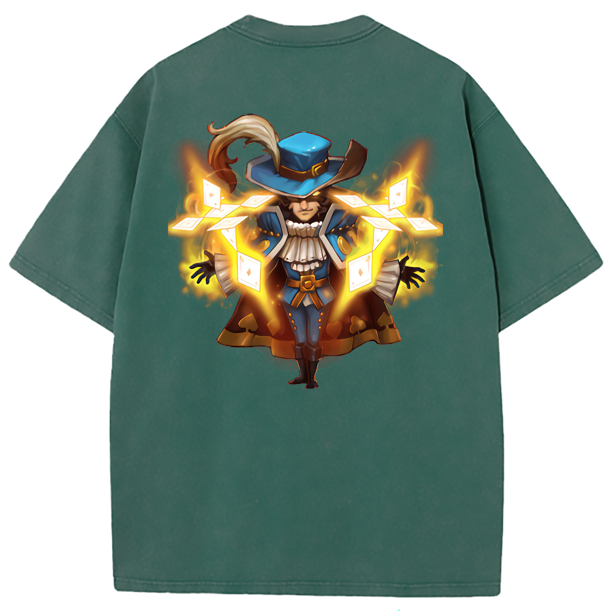 （画像用） リーグ・オブ・レジェンド League of Legends LOL 綿100% ヴィンテージ風 半袖Tシャツ（背面プリント）